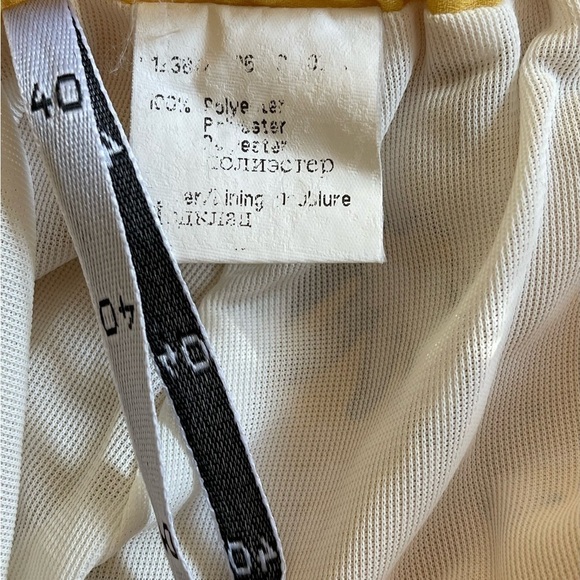 Vintage LUCIA maxi skirt and SS top set sz 10 yellow fabric with white flowers - Picture 8 of 13